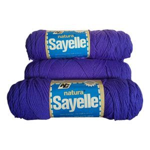 Vintage Natura Sayelle 100% Dupont Orlon Acrylic Purple Yarn Skeins Lot of 4 TCU